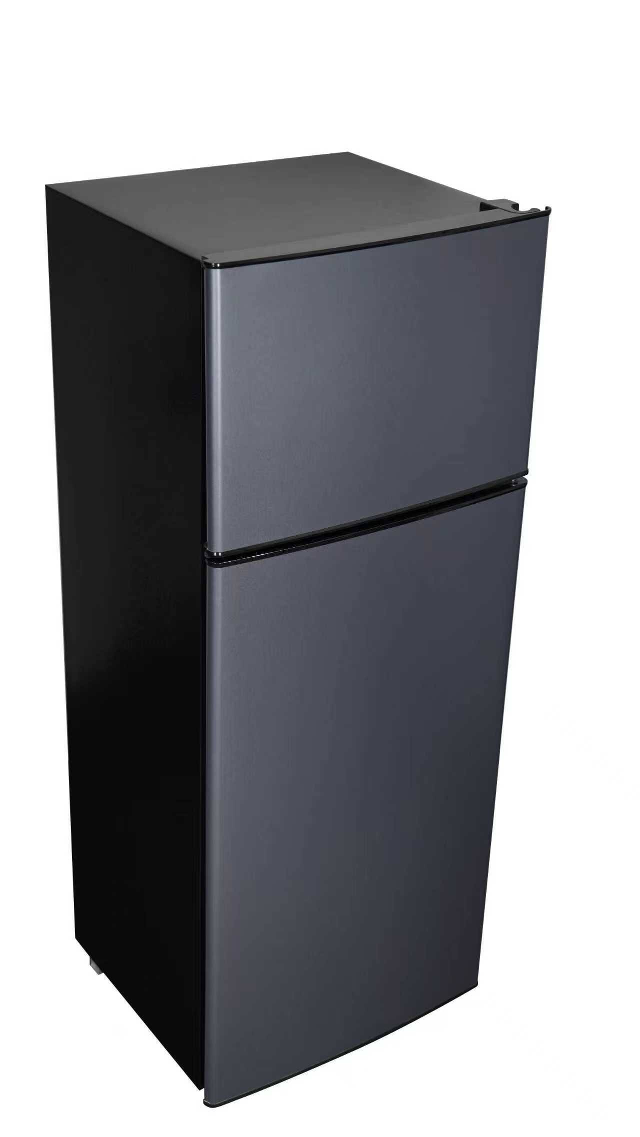 Alt View 3. Loheer - 7.4 Cu. Ft. Top-Mount Refrigerator with Separate Freezer, Glass Shelves & LED Lighting - VCM Steel - BLUE.