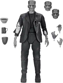 NECA - Universal Monsters 7” Scale Action Figure - Ulimate Bride of Frankenstein Frankenstein’s Monster (B&W)