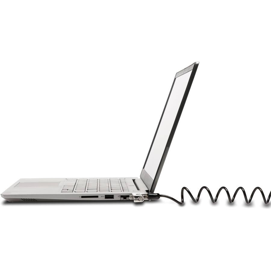 Alt View 4. Kensington - Kensington Slim Portable Combination Lock for Standard Slot - 5.91 ft Cable - Resettable - 4-digit - Combination Lock - Black/Silver.