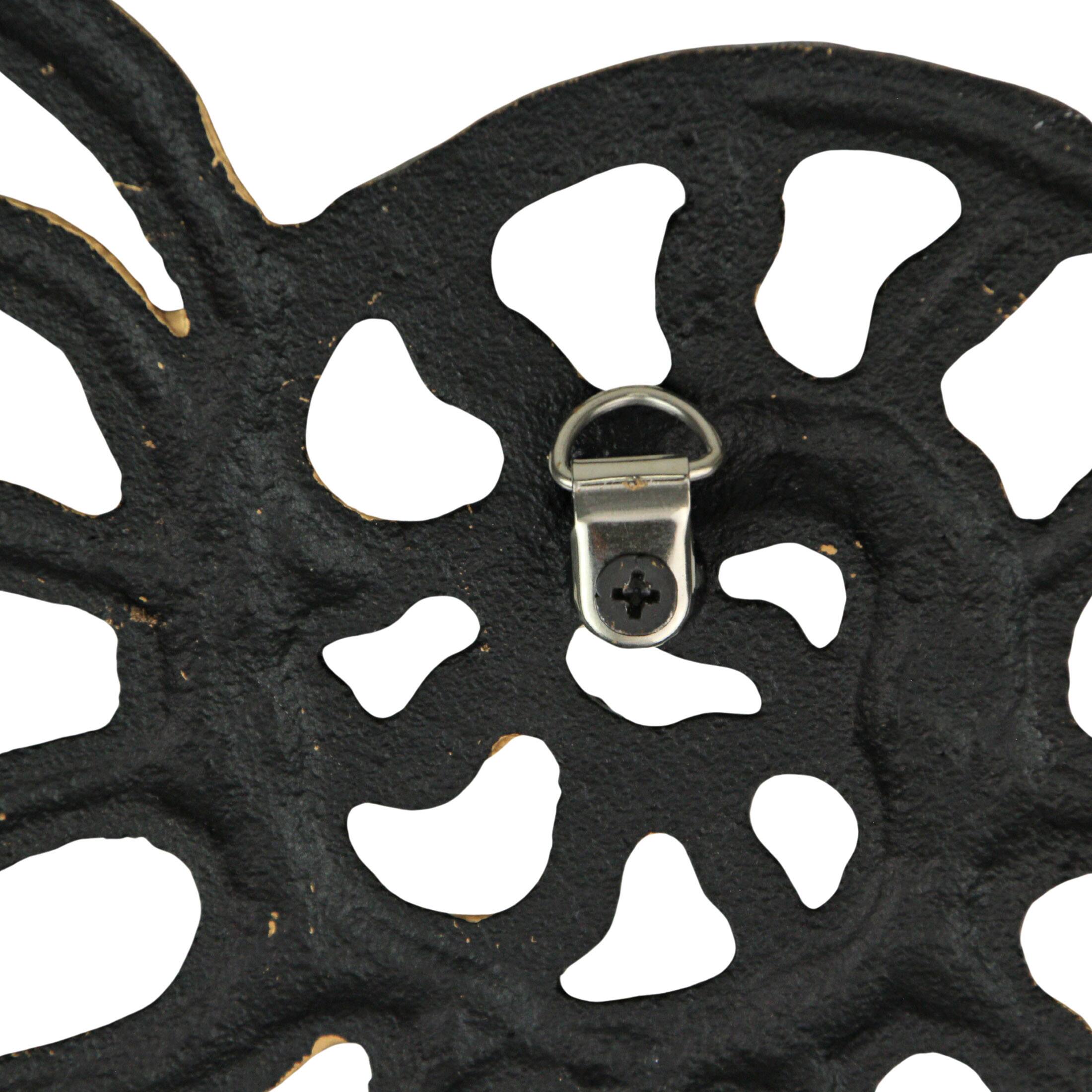 Alt View 7. Zeckos - Nautilus Shell Trivet – Distressed Gold Finish, Heat-Resistant, Coastal Decor - Gold.