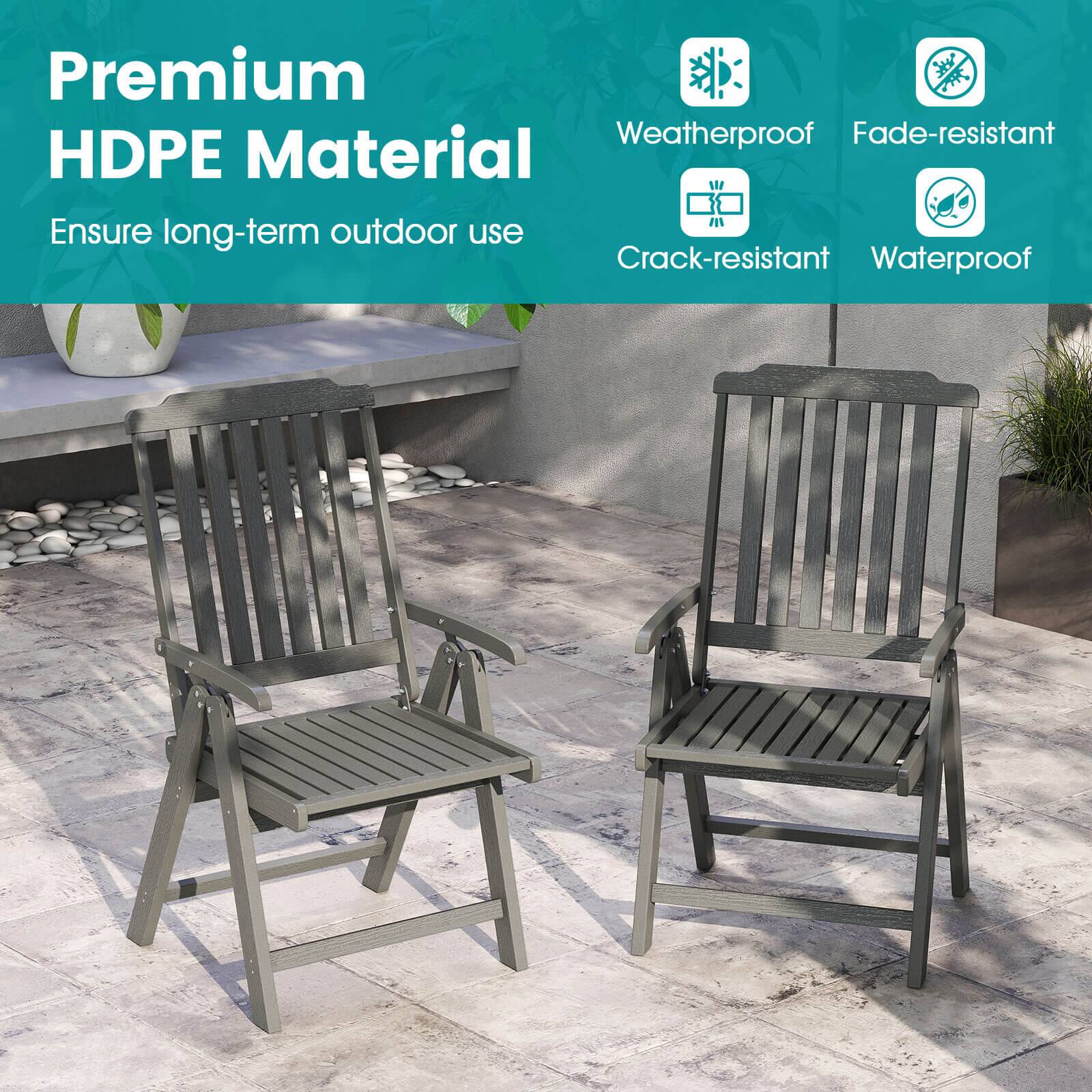 Premium HDPE Material  
Ensure long-term outdoor use  

Weatherproof  
Fade-resistant  
Crack-resistant  
Waterproof