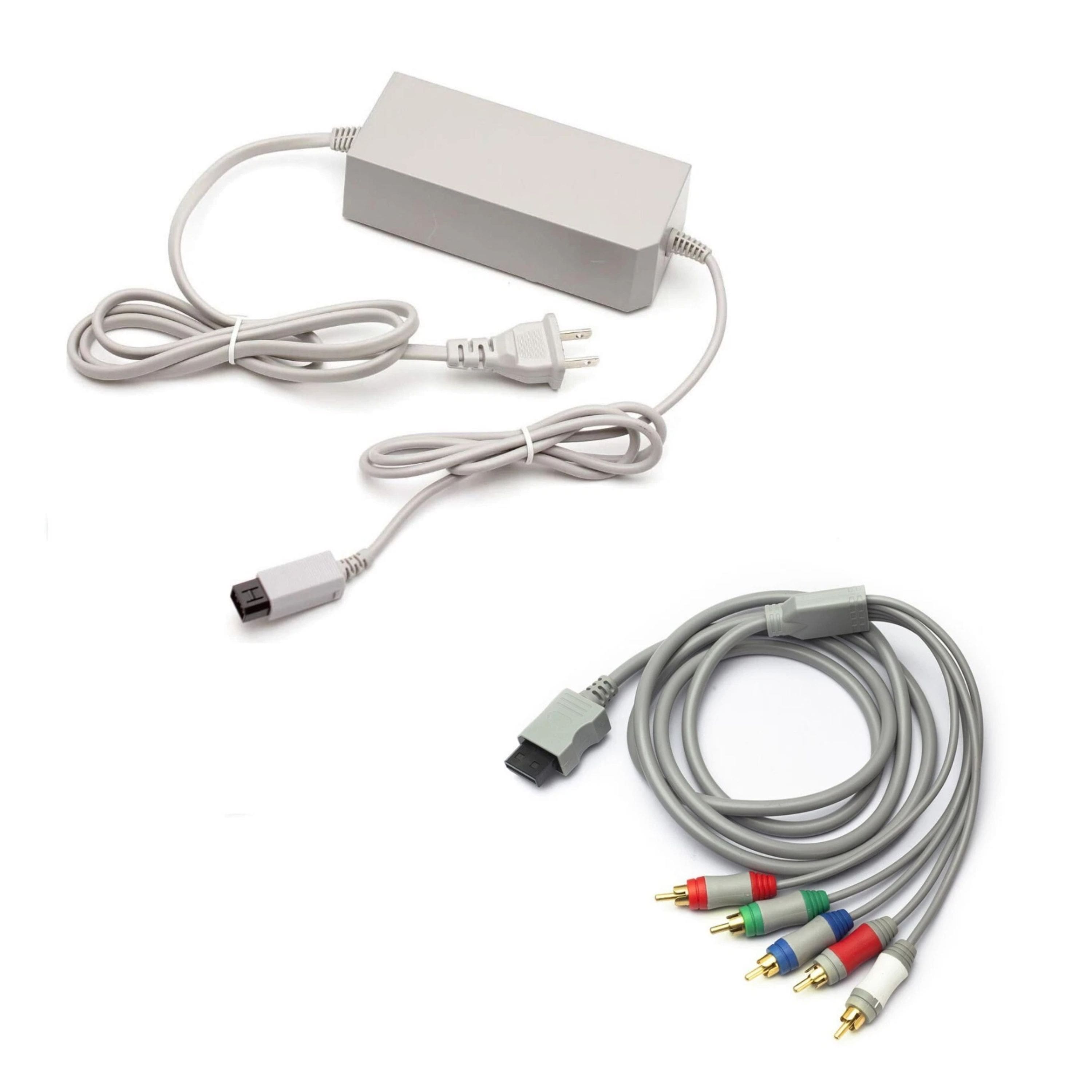 Kitcheniva - AC Adapter And Component Cable For Nintendo Wii - Gray