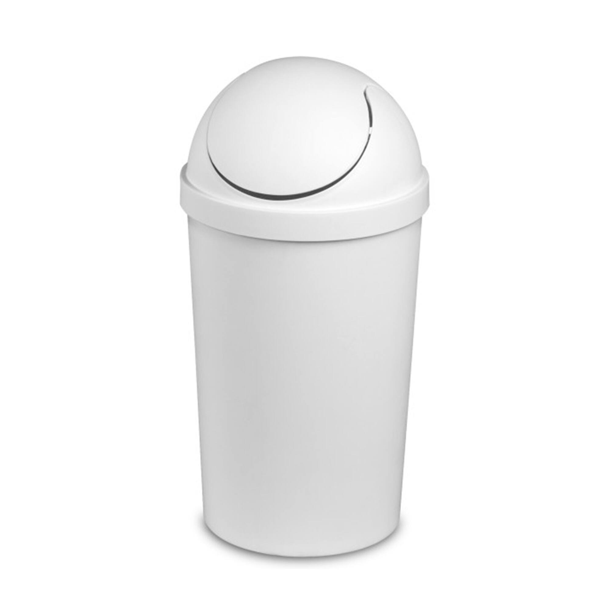 Alt View 5. Sterilite - Sterilite 10838006 3 Gallon Round Swing Top Plastic Wastebasket, White (6 Pack) - White.
