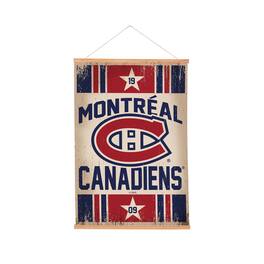 Evergreen Enterprises - Montreal Canadiens 24" x 36" Antique Style Canvas Wall Art Tapestry with Wood Frame - Multicolor
