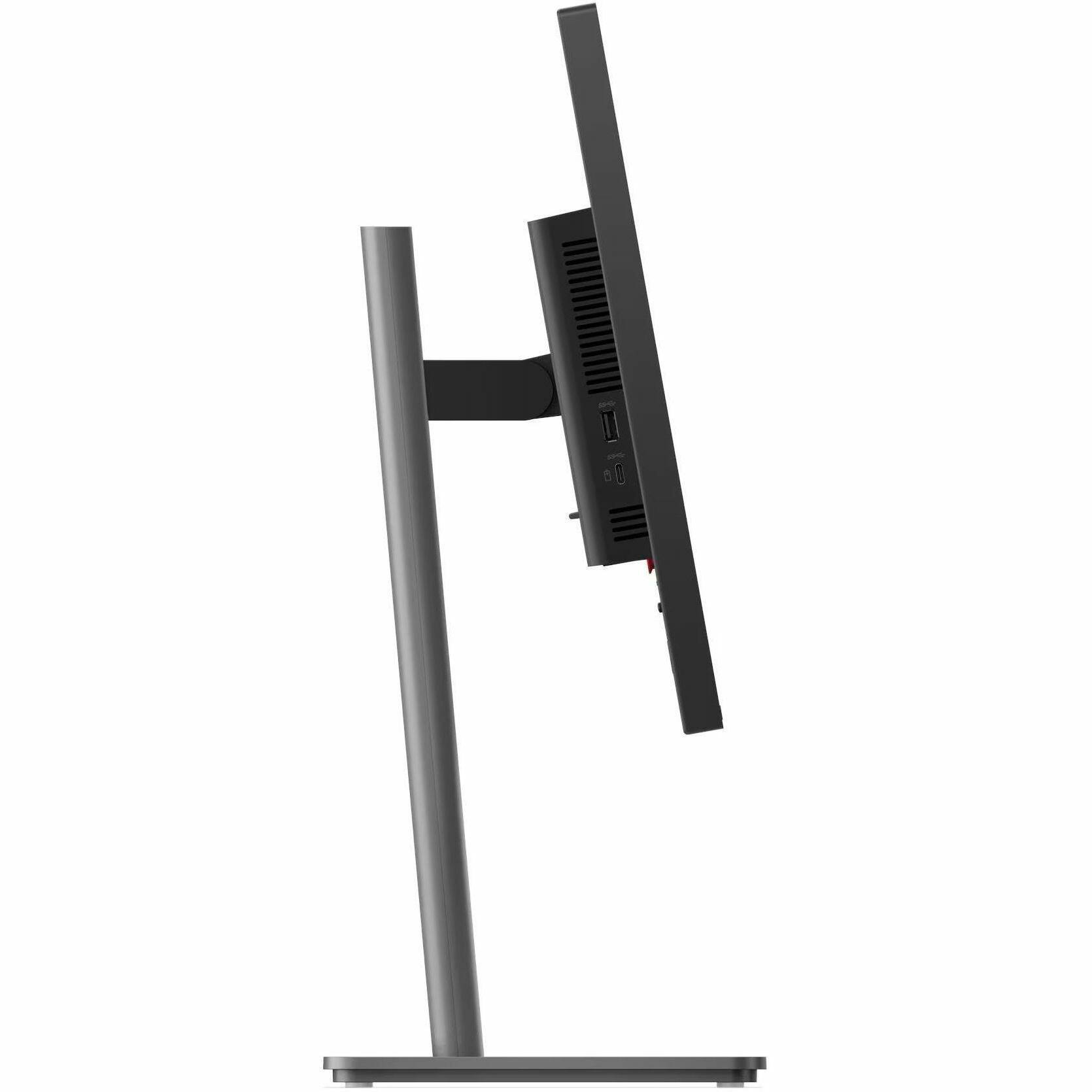 Alt View 3. Lenovo - Lenovo ThinkVision P24Q-40 24" Class WQHD LED Monitor - 16:9 - Raven Black - 23.8" Viewable - In-plane Switching (IPS) - Black.