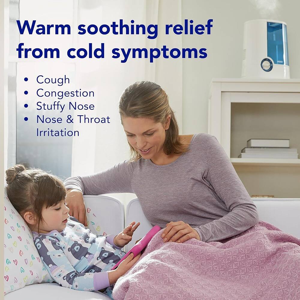 Warm soothing relief from cold symptoms

- Cough
- Congestion
- Stuffy Nose
- Nose & Throat Irritation