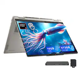 Lenovo - Yoga 7 14" Touch 2-in-1 Laptop,Ryzen AI 5 340,16GB RAM,512GB SSD+160GB Dock Set,Backlit Keyboard,Win 11 - Seashell