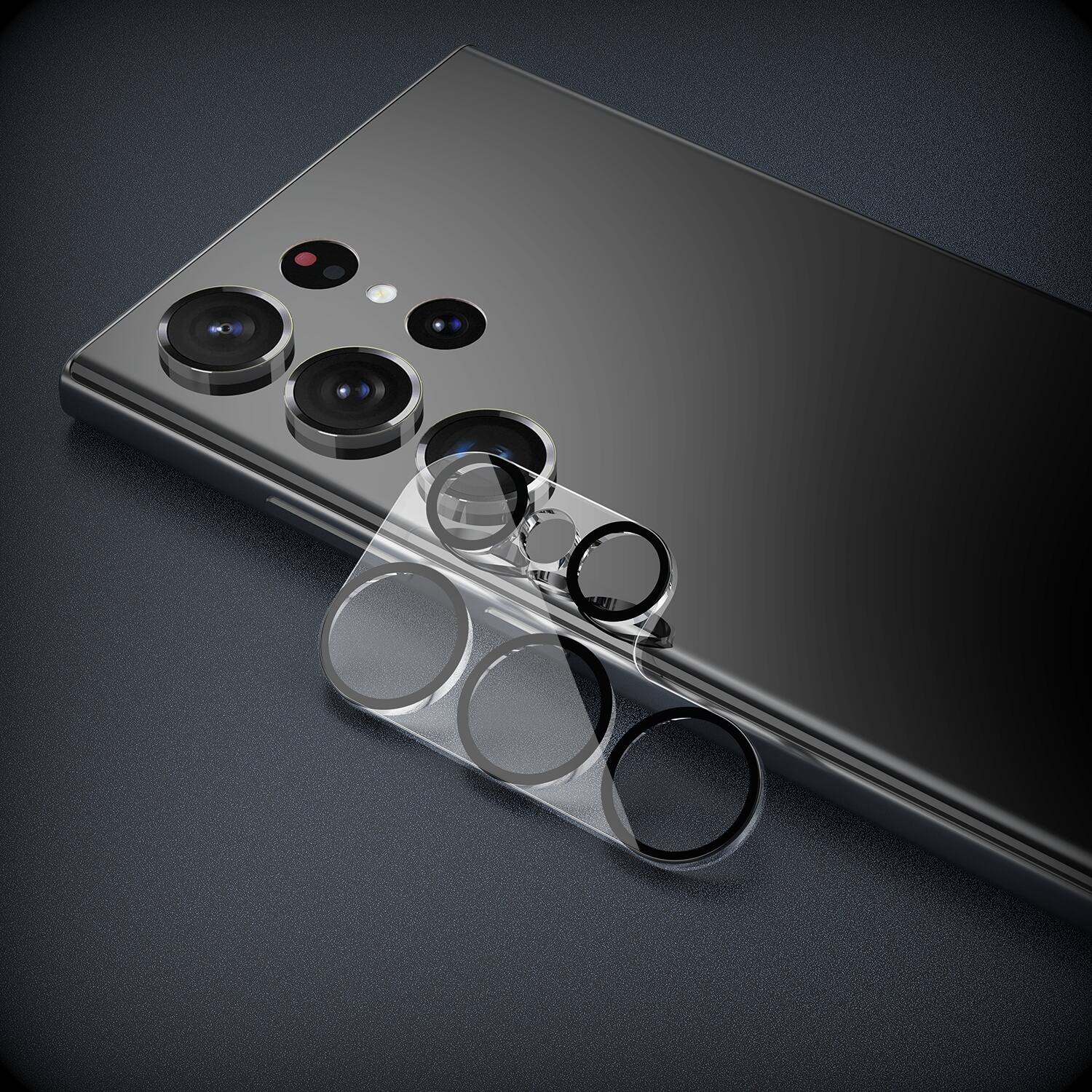 Alt View 5. Mybat Pro - MyBat Pro Tempered Glass Lens Protector (2.5D) for Samsung Galaxy S23 Ultra - Clear - Clear.