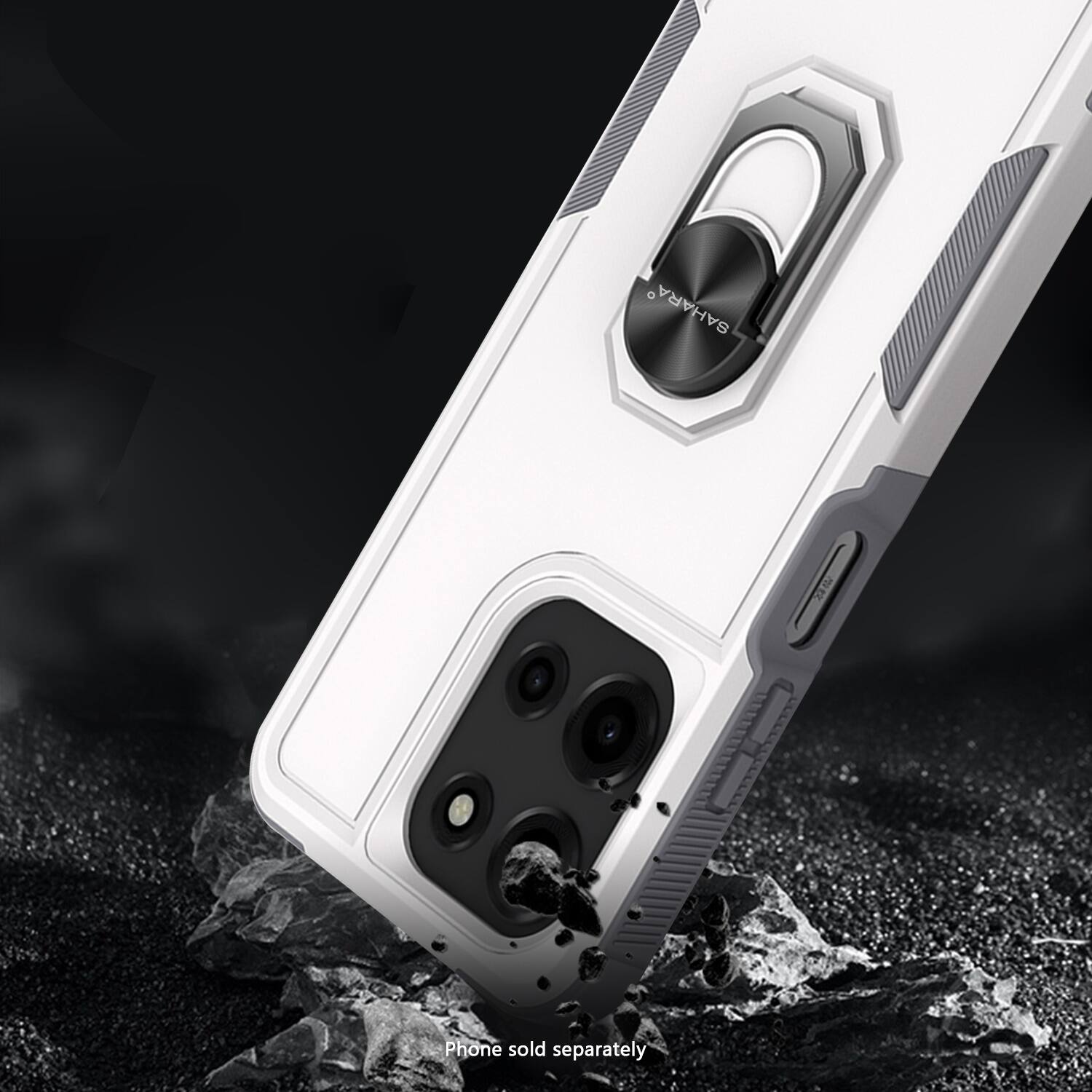 The text on the image reads "SAHARA m Phone sold separately."