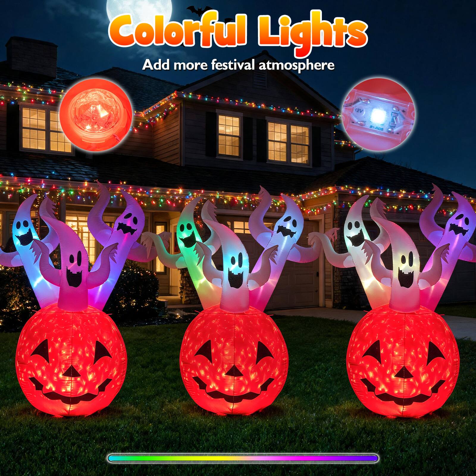 Colorful Lights  
Add more festive atmosphere