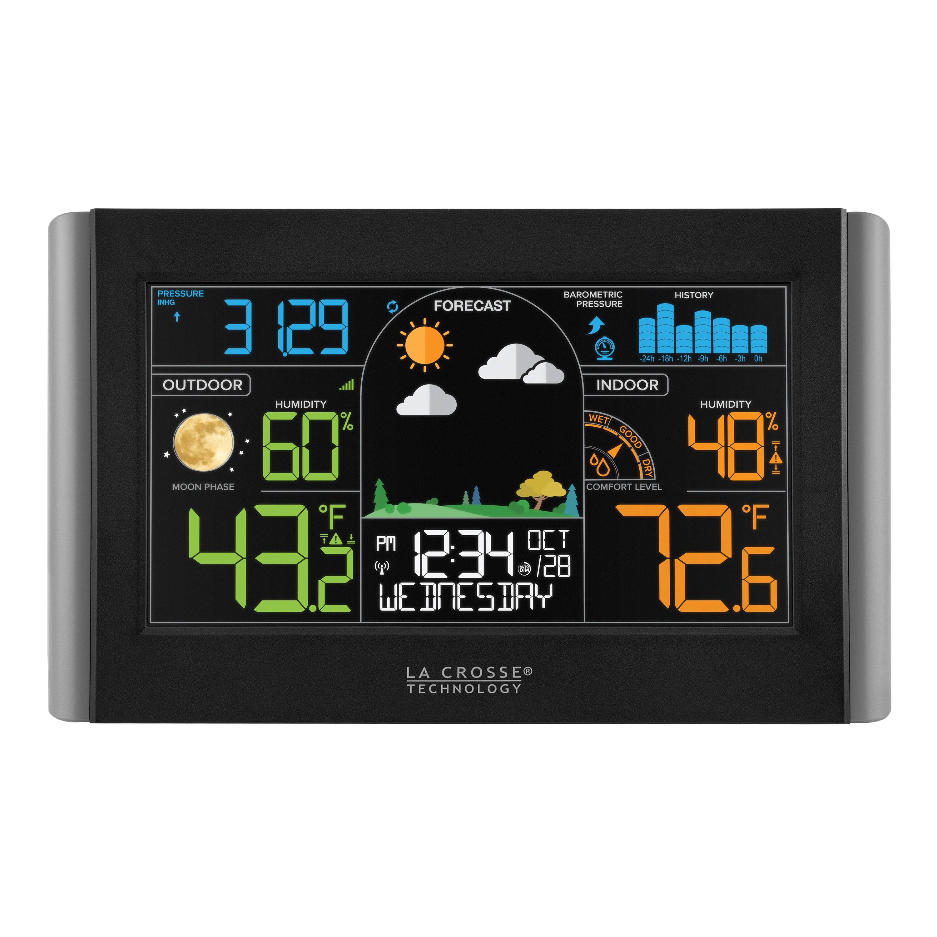 La Crosse Technology - Wireless Digital Color Weather Station with Alerts - Black/Gray price history on PriceWatchPro