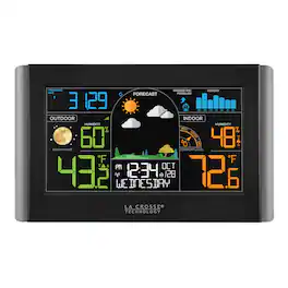 La Crosse Technology - Wireless Digital Color Weather Station with Alerts - Black/Gray