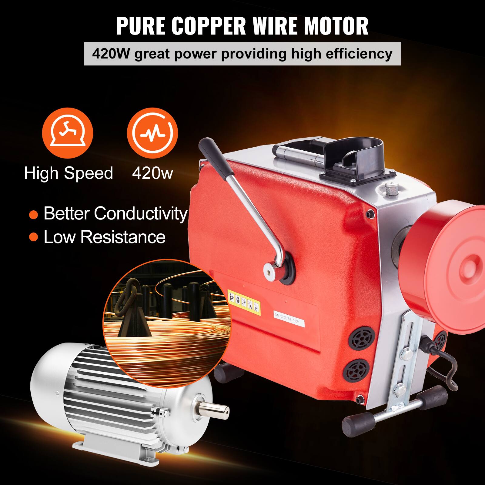 PURE COPPER WIRE MOTOR
420W great power providing high efficiency
High Speed 420w
Better Conductivity
Low Resistance