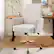 Front. GOODSILO - Adjustable Ergonomic Swivel Office Chair - Comfortable Backrest Seat for Home & Work - White.