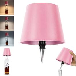 YONWAY - Wine Bottle Lamp, Rechargeable RGB Touch Control Table Lamp, 3 Color Light Dimming Wine Bottle Light for Home Bar