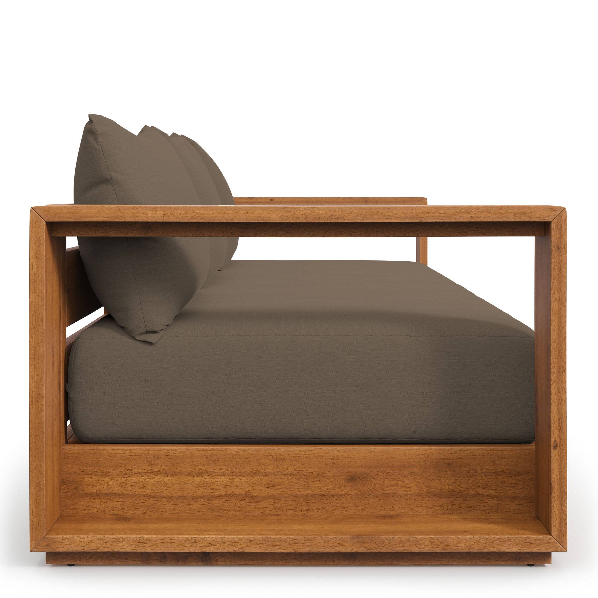 Alt View 1. Modway - Tahoe Outdoor Patio Acacia Wood Sofa by Modway - Natural Cocoa.