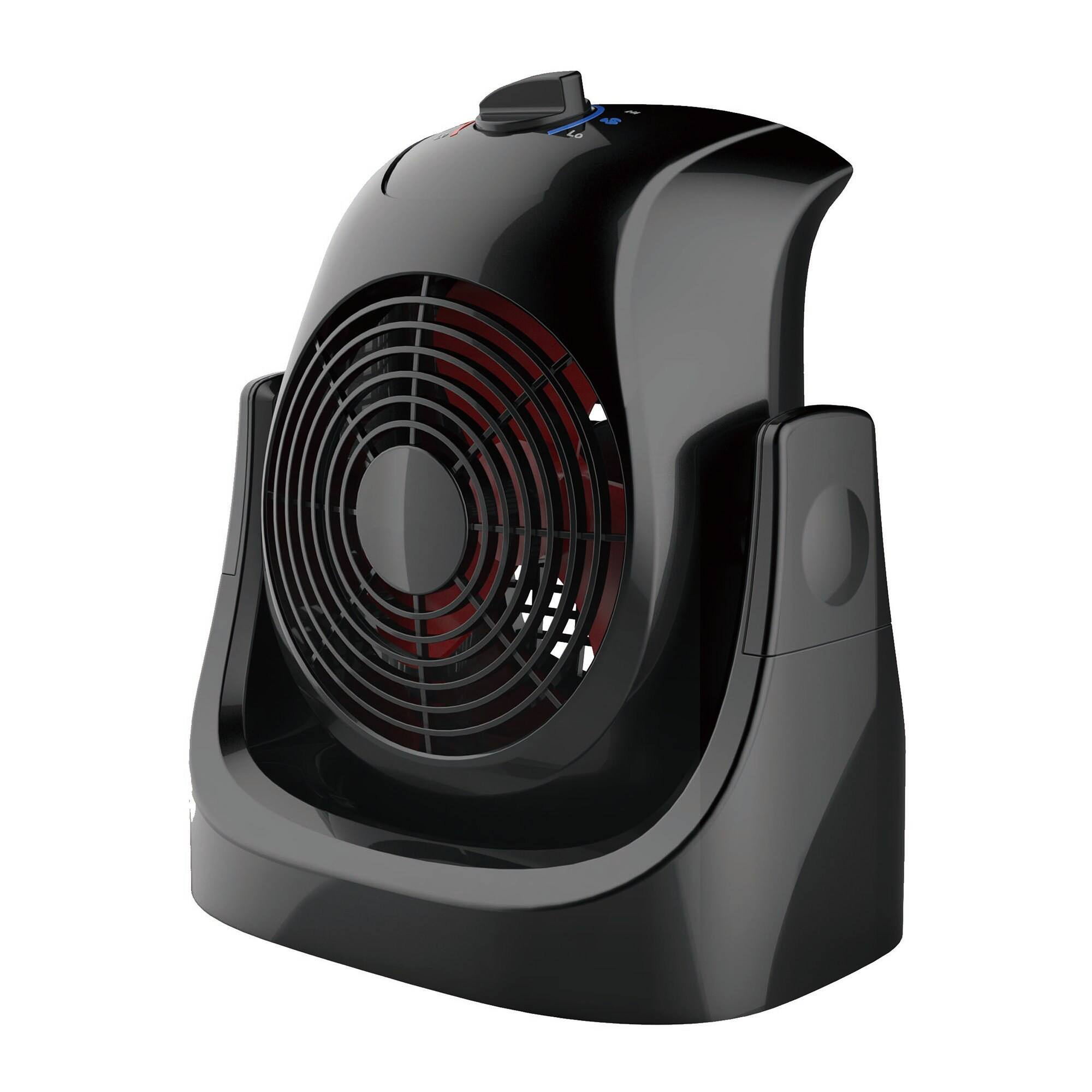 Back. Vaczon - 1500W 2-in-1 Fan Heater, Portable Electric Space Heater with Dual Settings for Home & Office - Black.