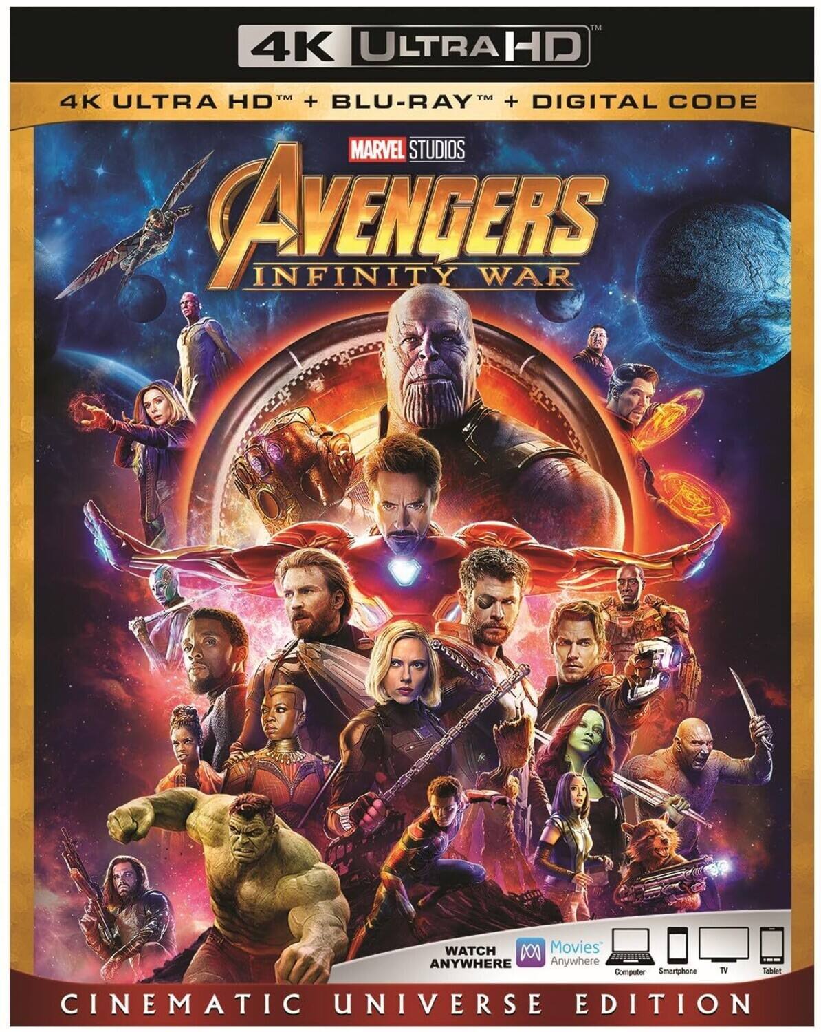 Avengers: Infinity War   - 4K Blu-Ray [Standard] [4K Ultra HD Blu-ray]