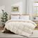 Angle. Puredown - Puredown Luxurious 300TC 100% Organic Cotton Down Feather Fiber Comforter, Off-white, Full/Queen - Off-white.
