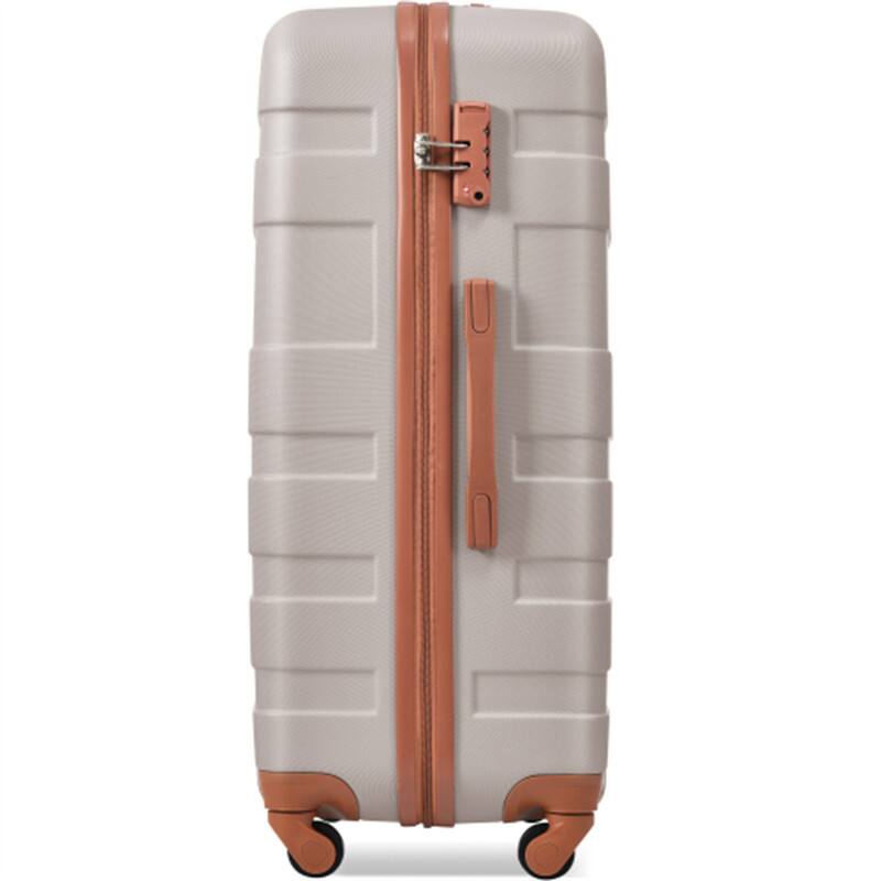 Alt View 1. HTUTWOO - Luggage Sets ABS Hardshell 3pcs - Hardside Lightweight Suitcase Sets, Spinner Wheels Suitcase with TSA Lock, 20"/24"/28 - Light Brown.