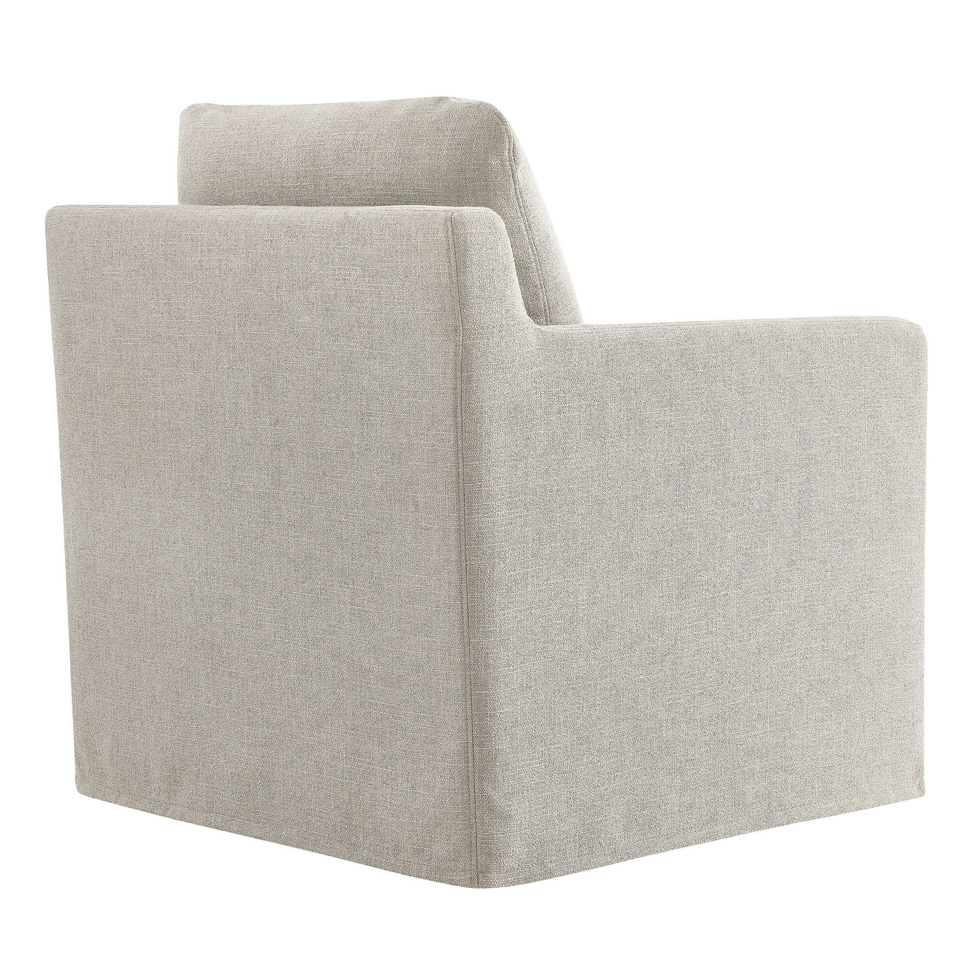 Alt View 1. Modway - Serene Fabric Slipcovered Swivel Armchair by Modway - Brown.
