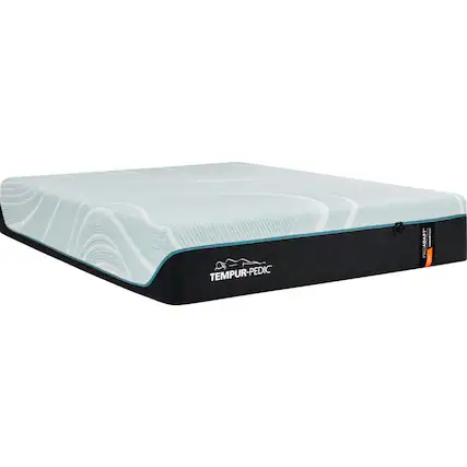 Front. Tempur-Pedic - ProAdapt 2.0 Firm Queen Mattress - Blue & Gray.