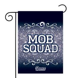 Rico Industries - Los Angeles L.A. "Mob Squad" Rams 13x18 Double Sided Polyester Outdoor Garden Flag - Multi