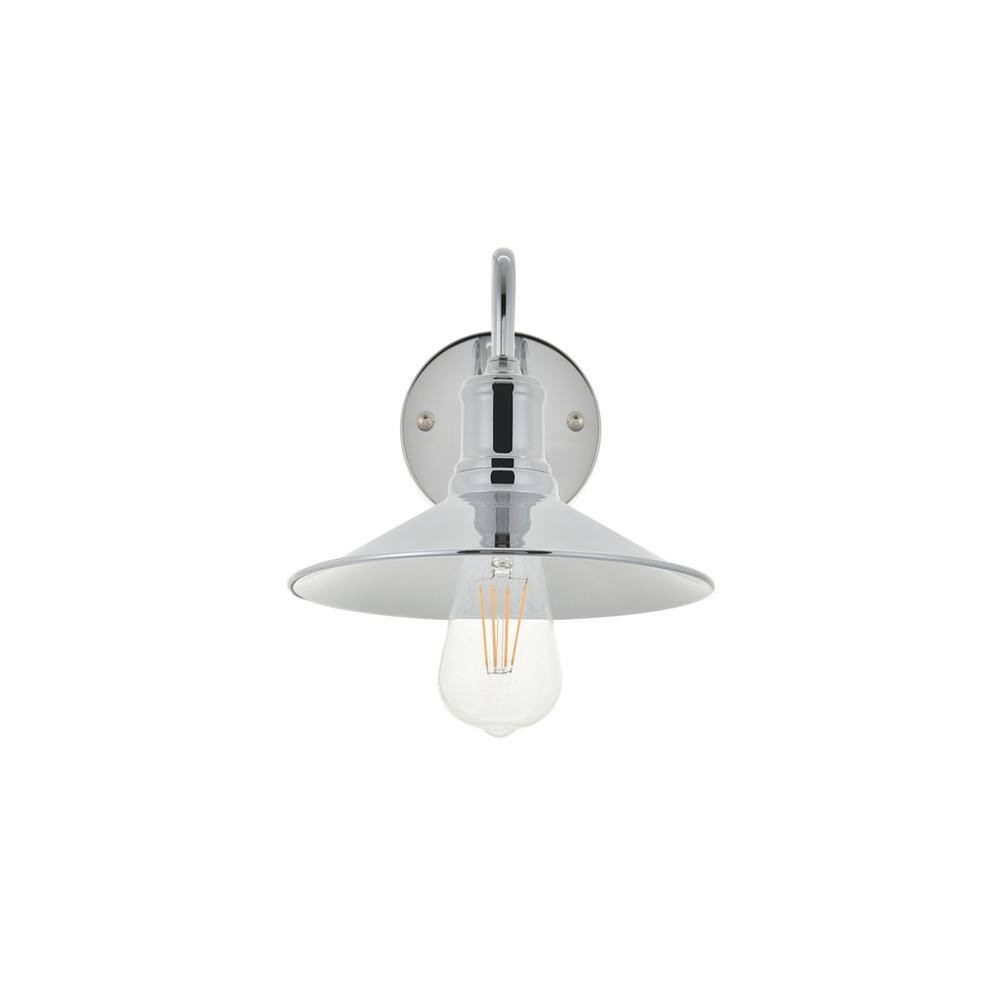 Alt View 1. Living District - Etude 1 light chrome Wall Sconce - Chrome.