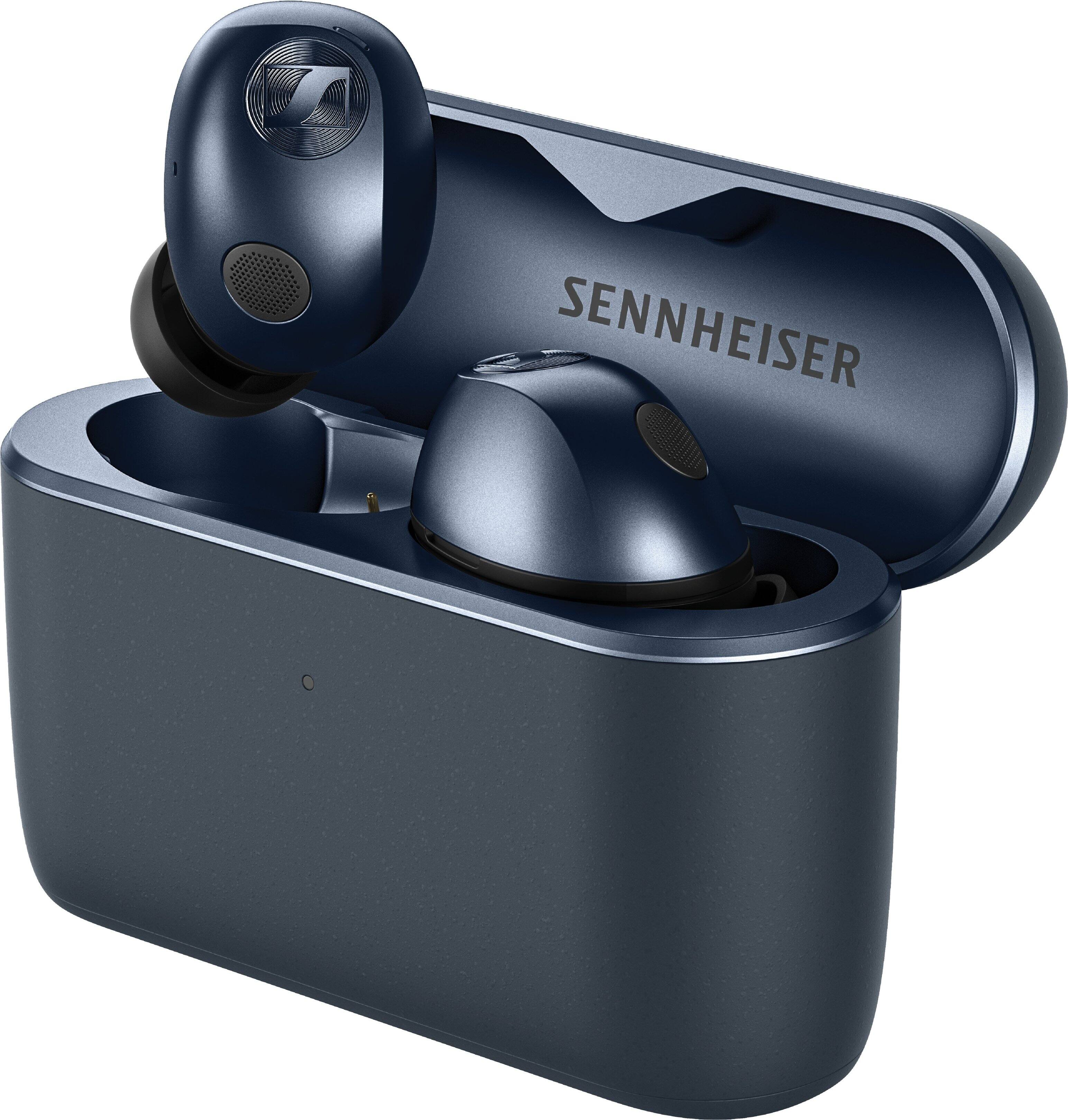 Front. Sennheiser - MOMENTUM True Wireless 5 earbuds - Denim.