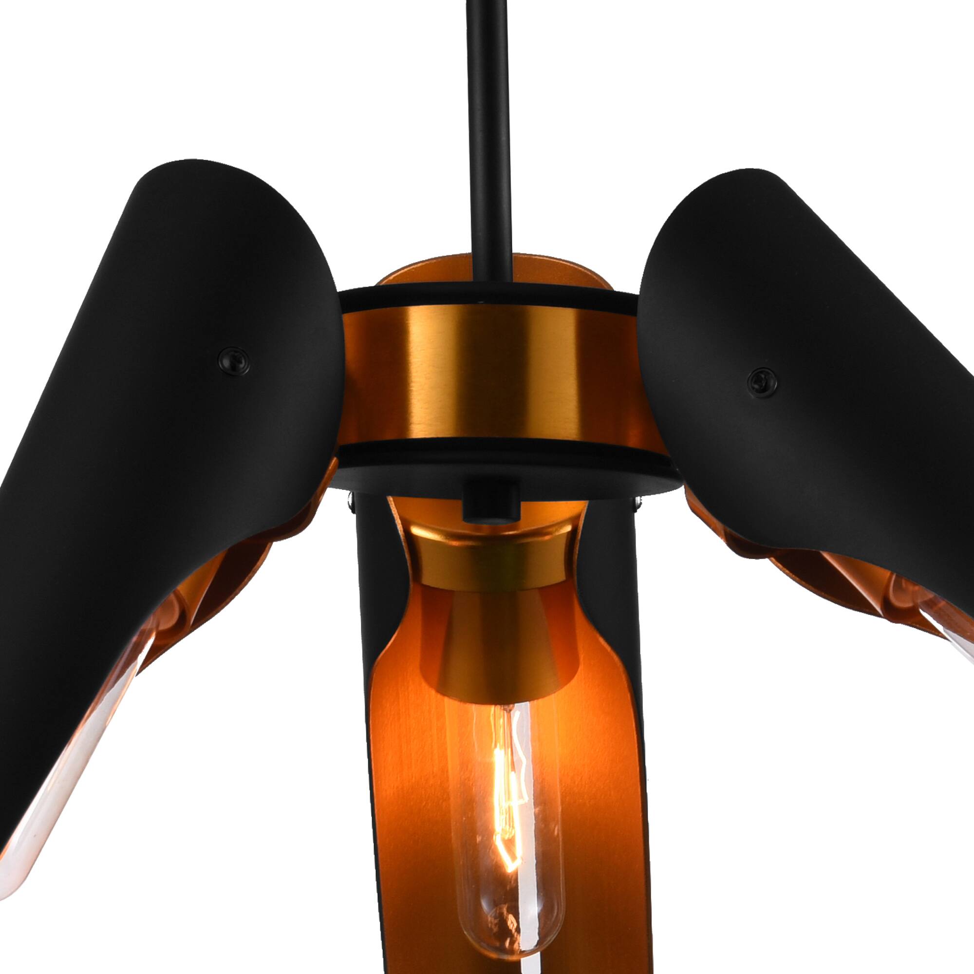 Alt View 1. CWI Lighting - Amar 3 Light Chandelier With Matte Black Finish - Matte Black.