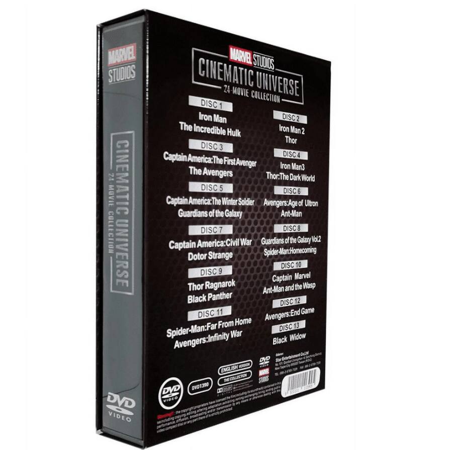 Left. Marvel Studios Cinematic Universe 24 Movie Collection (DVD), Marvel, Action & Adventures.