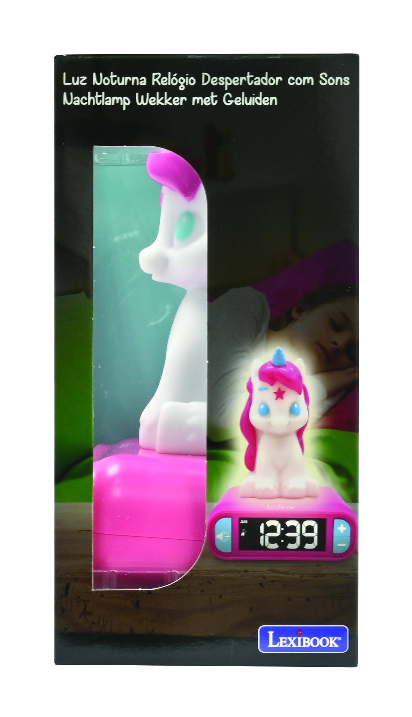 Luz Noturna Relógio Despertador com Sons  
Nachtlamp Wekker met Geluiden  

LexiBook