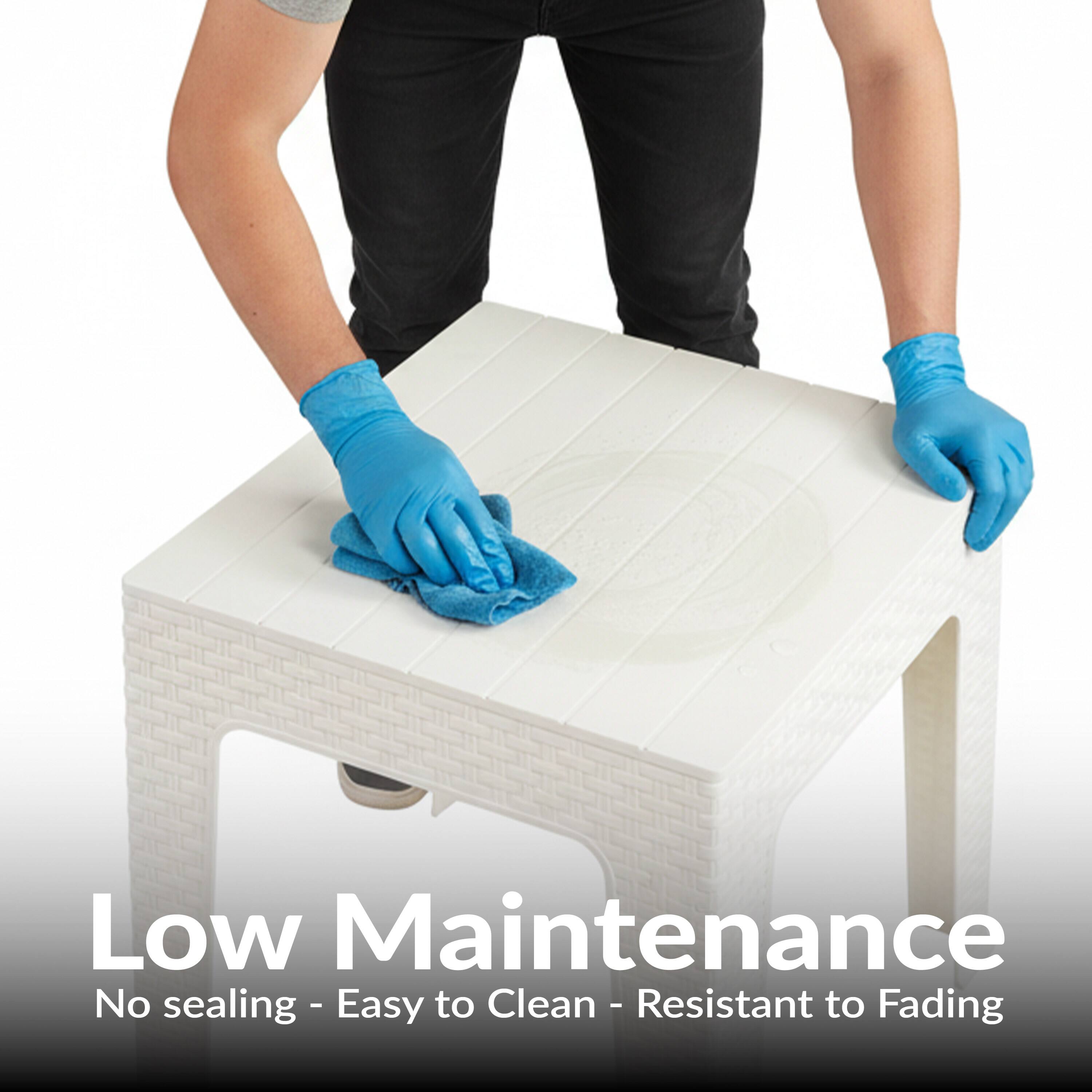 Low Maintenance  
No sealing - Easy to Clean - Resistant to Fading