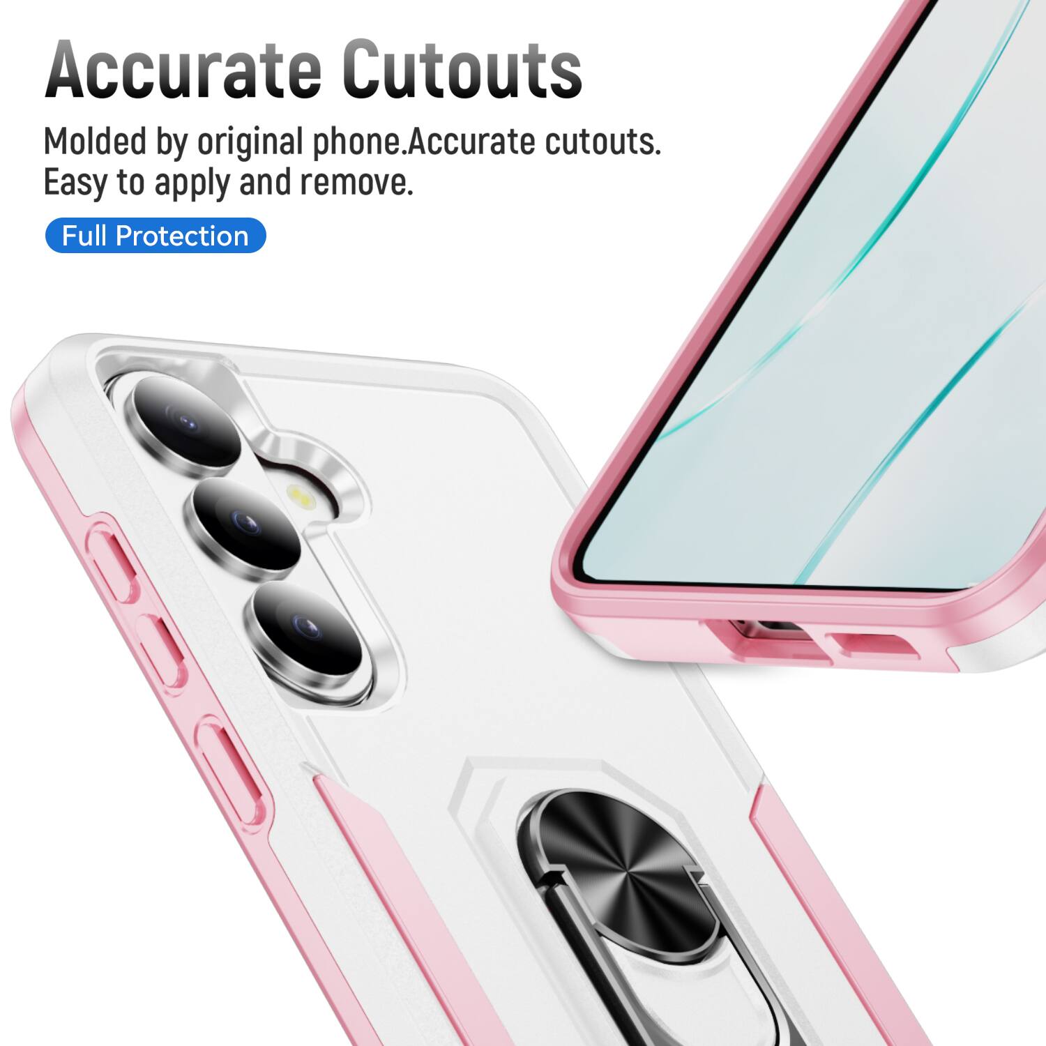 Accurate Cutouts  
Molded by original phone. Accurate cutouts. Easy to apply and remove.  
Full Protection