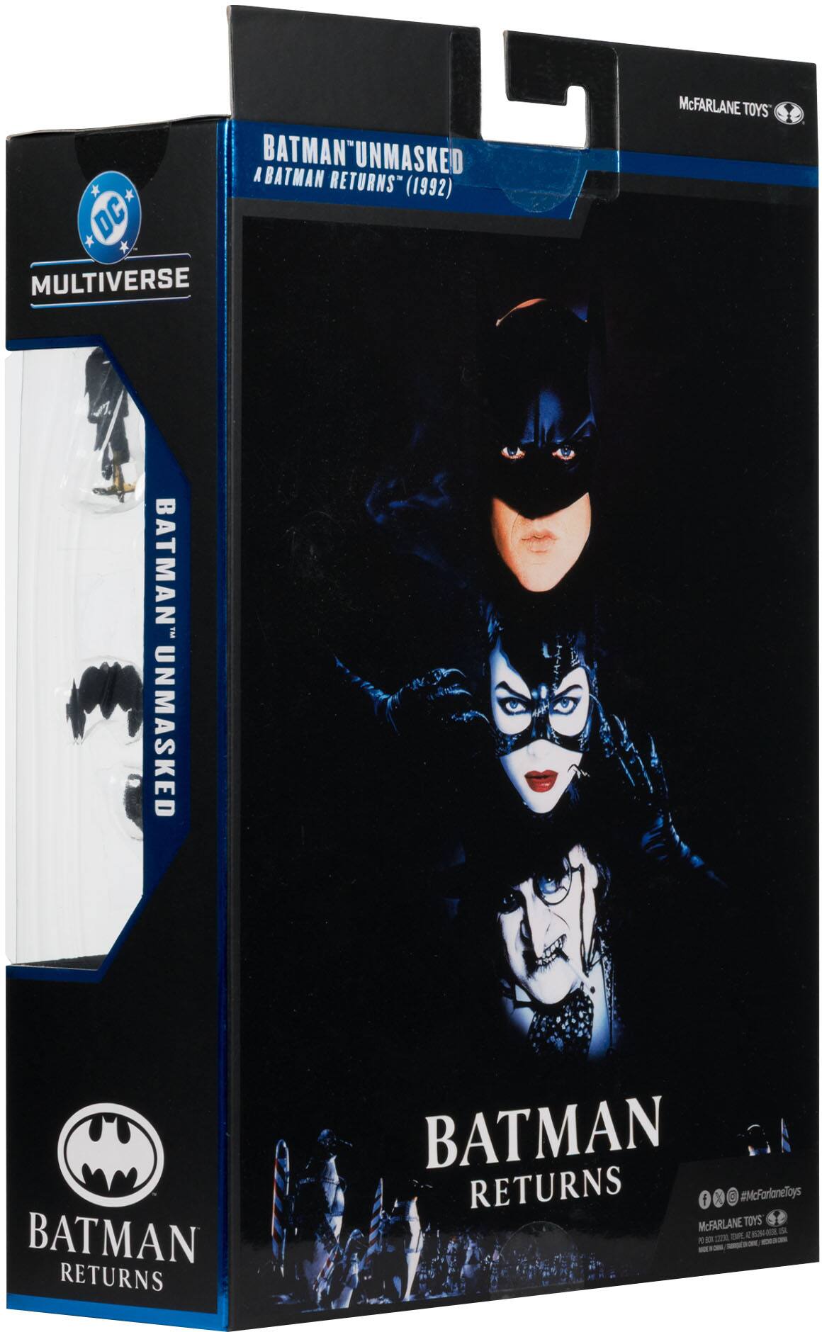 BATMAN UNMASKED BATMAN RETURNS* (1992) DC MULTIVERSE  
McFARLANE TOYS  
BATMAN UNMASKED  
BATMAN RETURNS  
BATMAN RETURNS 000 makemelogs REAVULATE 1015 25 (2000 2013 NEEDIT ALION