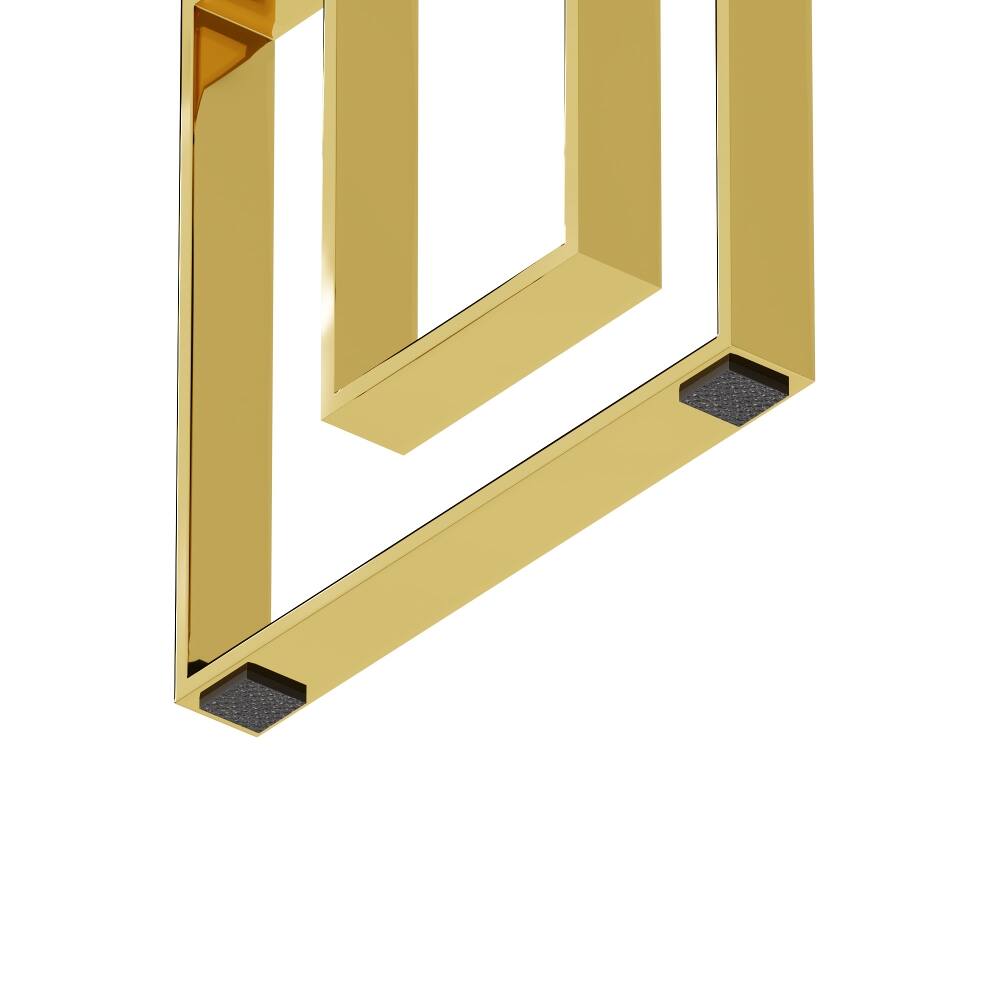 Alt View 10. Loheer - Loheer Golden Clear Glass Console Table Stainless Steel Entryway Table Meal Side Table - Golden Clear.