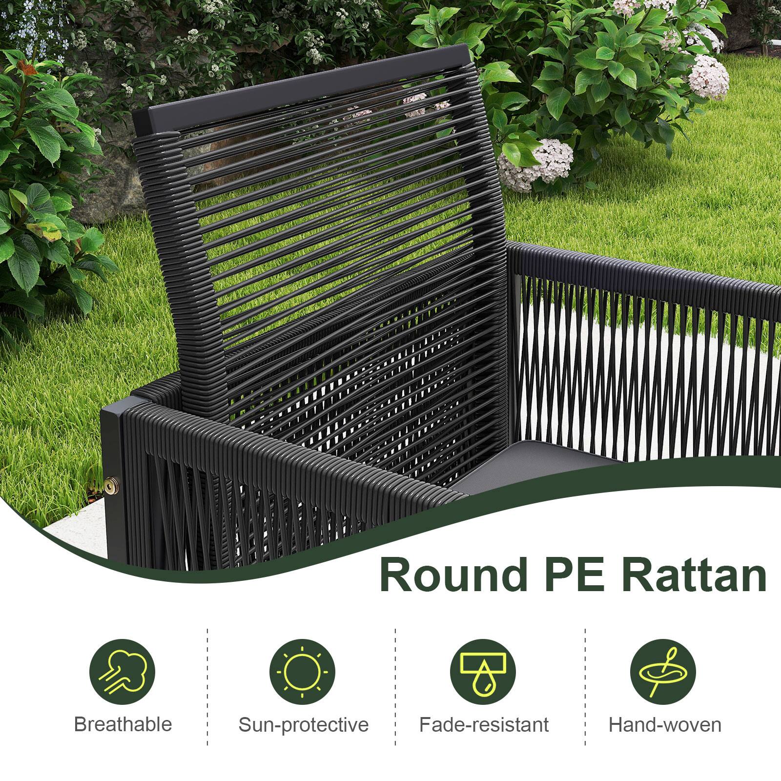 Round PE Rattan

- Breathable
- Sun-protective
- Fade-resistant
- Hand-woven