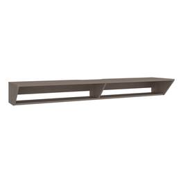 TuHome - Modern Floating TV Stand for 50-65 Inch TVs, Gaming Consoles, with Open Display Shelves, Wall Entertainment Center - Silver Oak