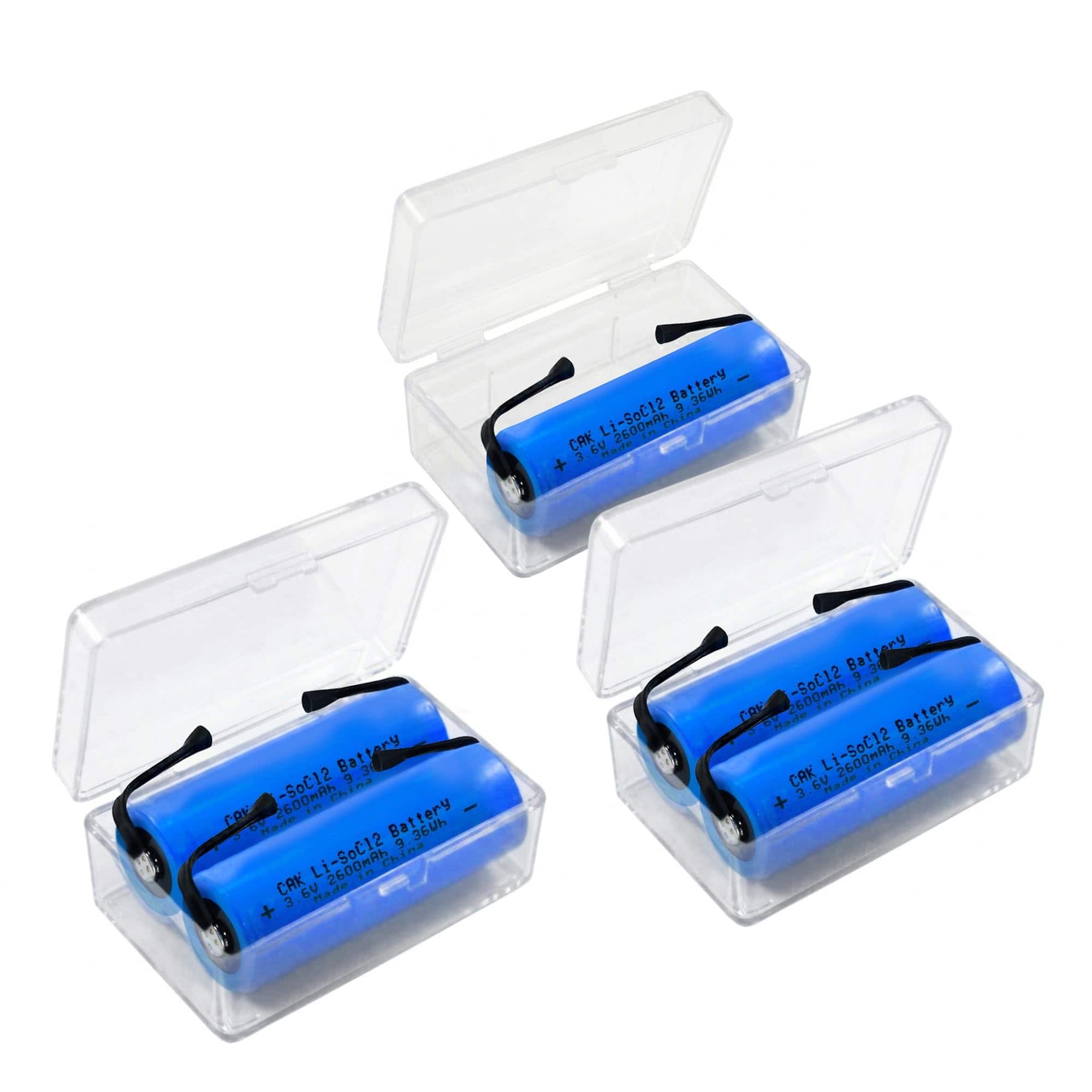HQRP - 5-Pack ER14505 AA 3.6 V Lithium Battery 2600 mAh with Tabs Replaces LS14500 ER14500