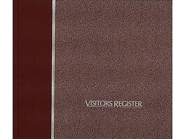 Rediform - Visitor Book, 9.88" x 8.5", 64 Sheets/Book - Burgundy
