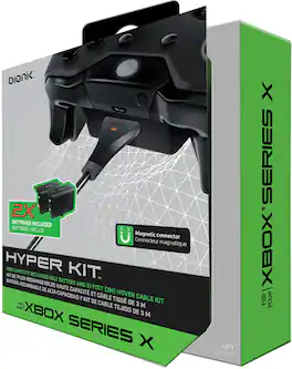 Bionik - Xbox Series XS - Hyper Kit X - Battery Kit - Cable (Black) - Multicolor
