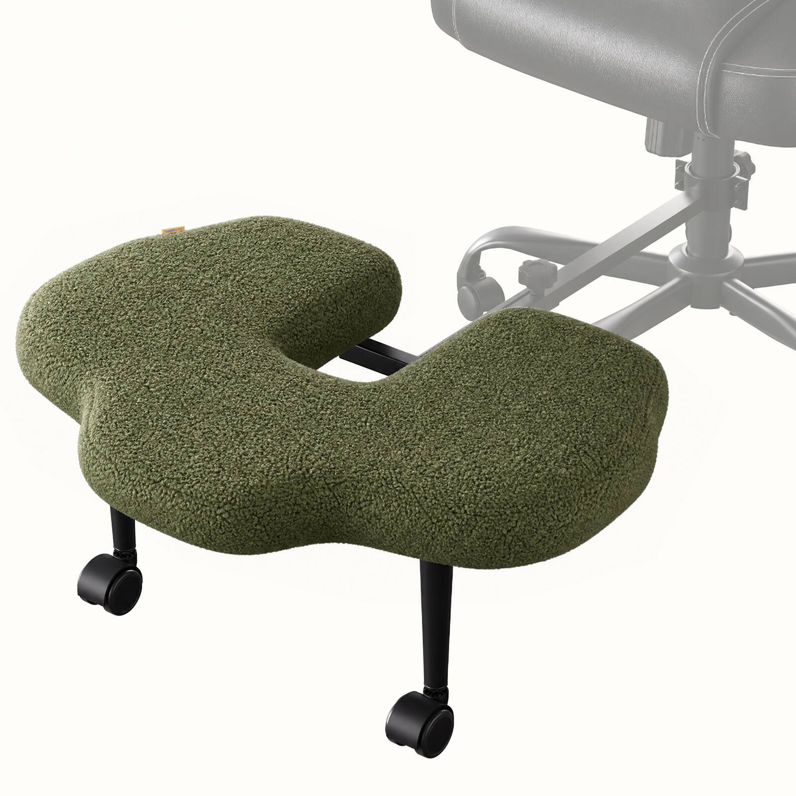 Alt View 3. Pinmoco - Under Desk Footrest, Office Chair Leg Rest, Cross-Legged Foot Rest for Home Office and Gaming - Green.