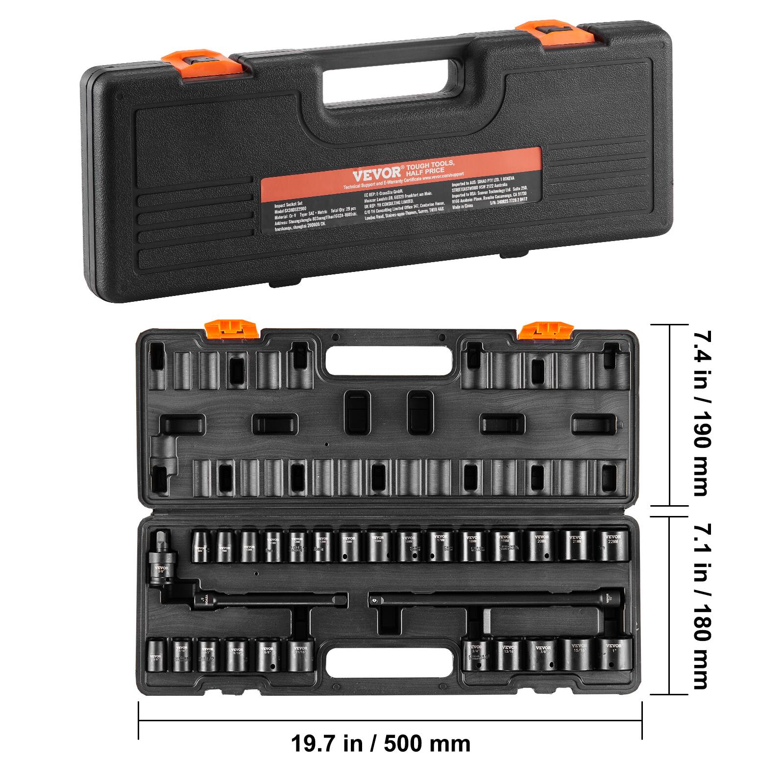 TOUGH TOOLS, VEVOR HALF PRICE Steel - - - - - an - - - Bpe - - - - - - - - - - - - - - d   m -  - a - - a - - -  - - - - - - - - - - - - - - . - - - - - M -  - - - - - noio - - - - - - 7.4 in / 190 mm 7.1 in / 180 mm 19.7 in / 500 mm