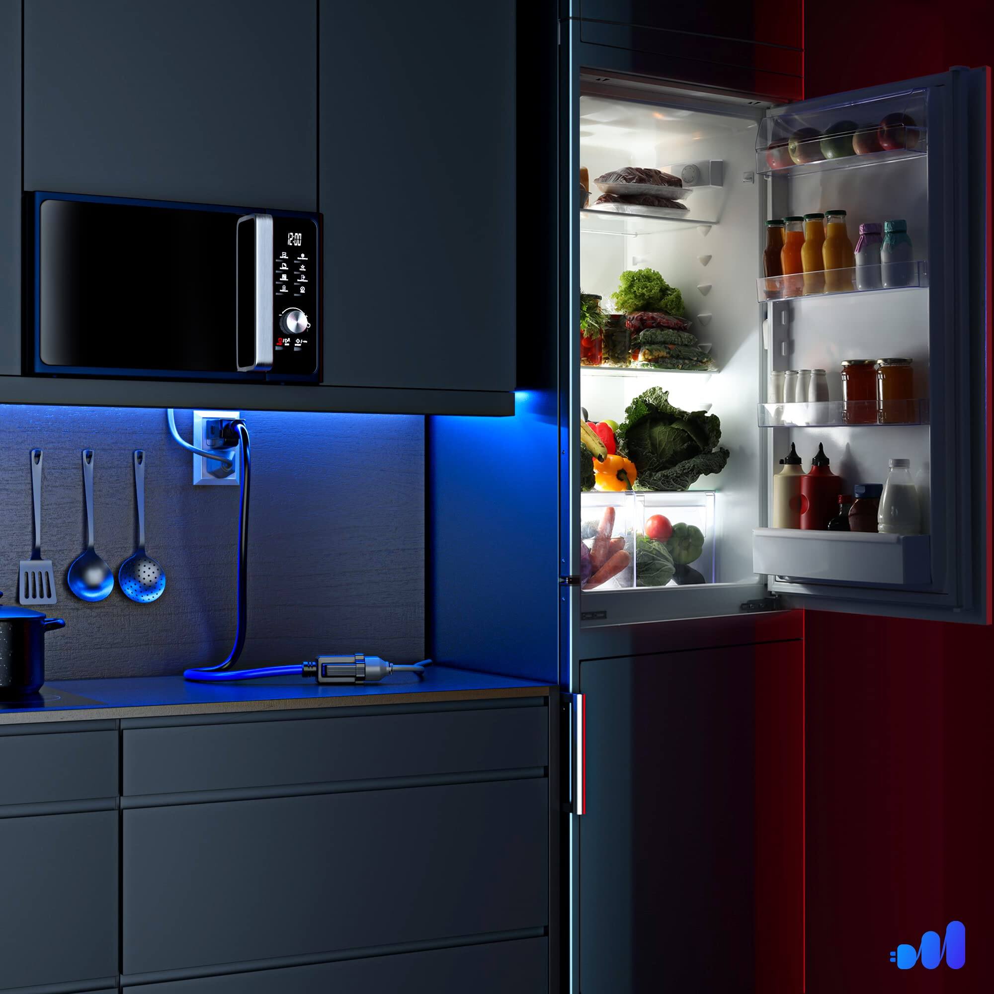 Alt View 5. Maximm - Extension Cord 30 ft, Extension Cord,16 Gauge, Heavy Duty Extension Cord ETL Listed - Black and Blue.