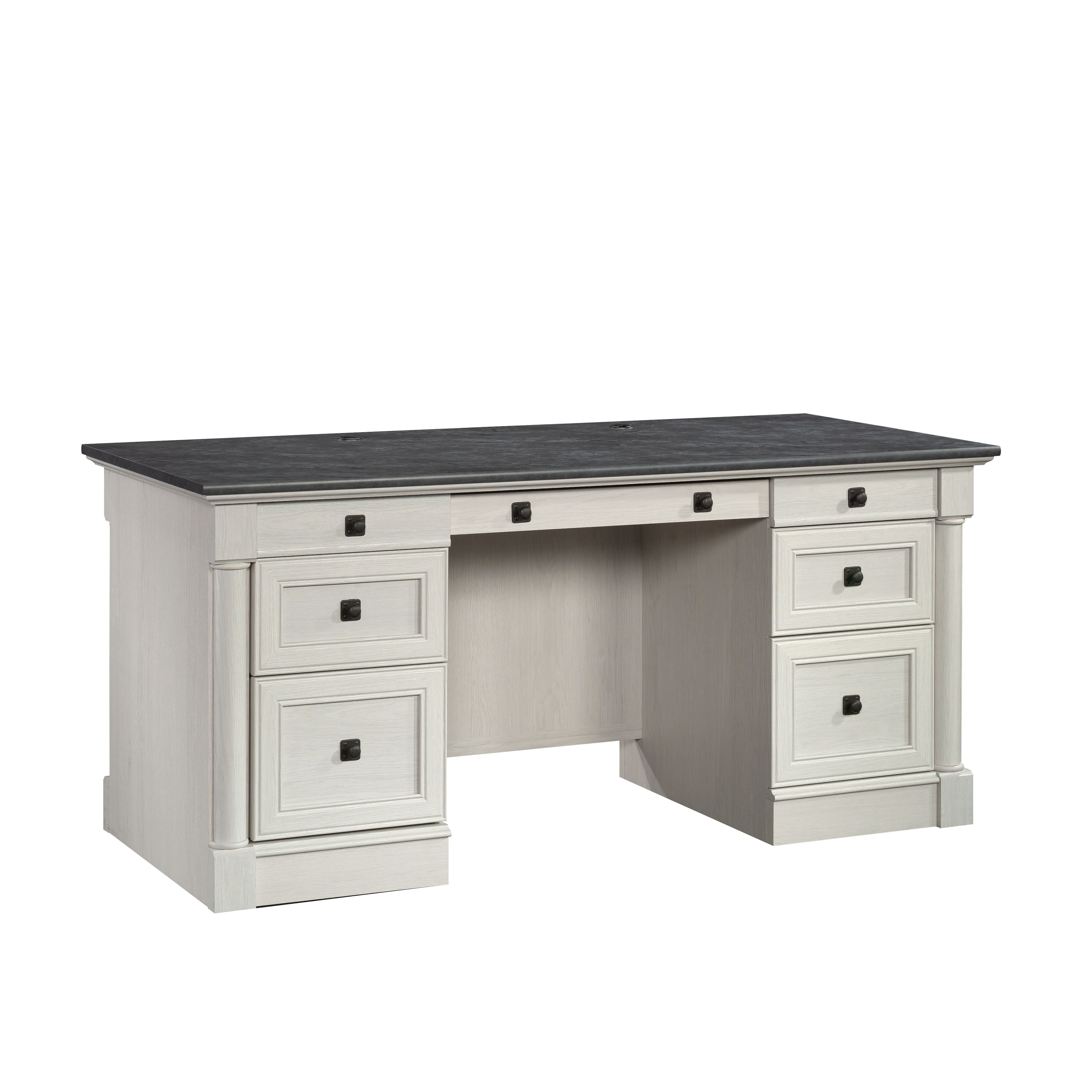 Front Zoom. Sauder - Palladia Computer Desk - White/Black.