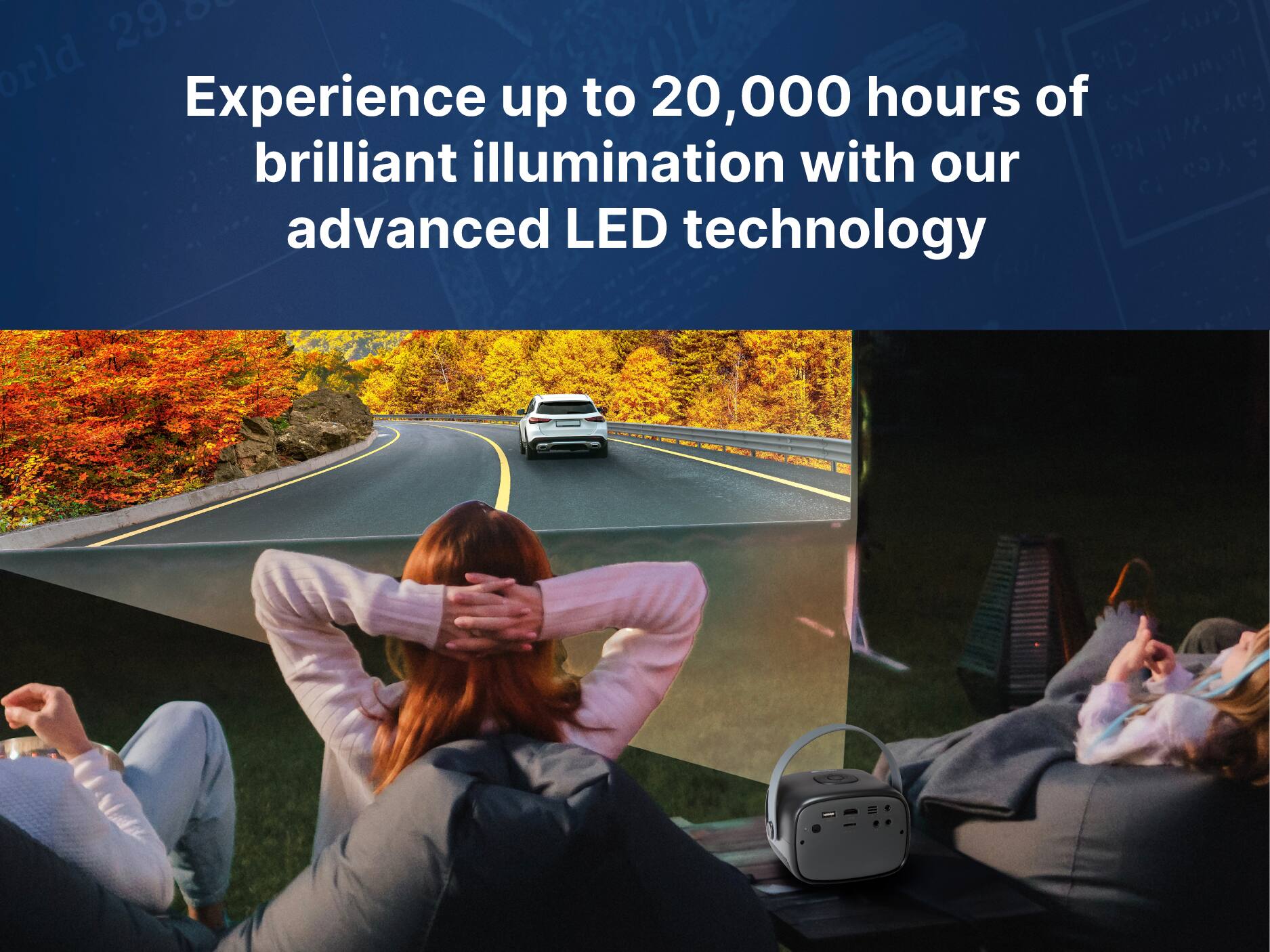 Experience up to 20,000 hours of brilliant illumination with our advanced LED technology