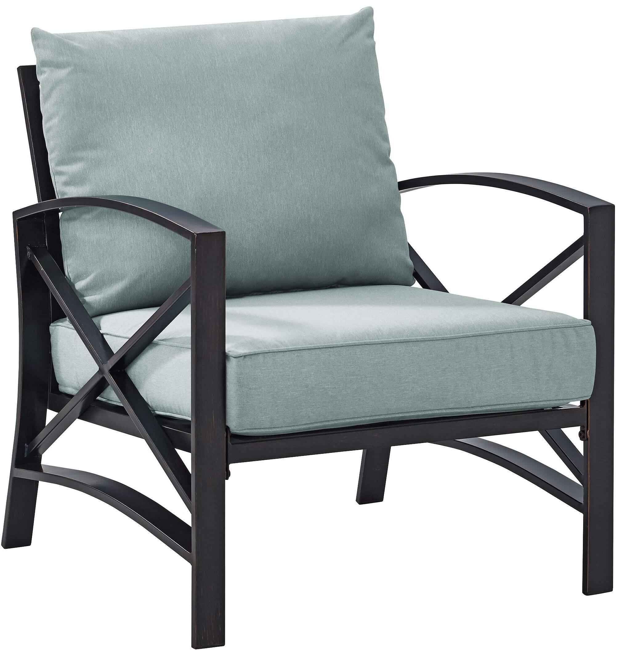 Front. Crosley Furniture - Kaplan Outdoor Chair - Mist.