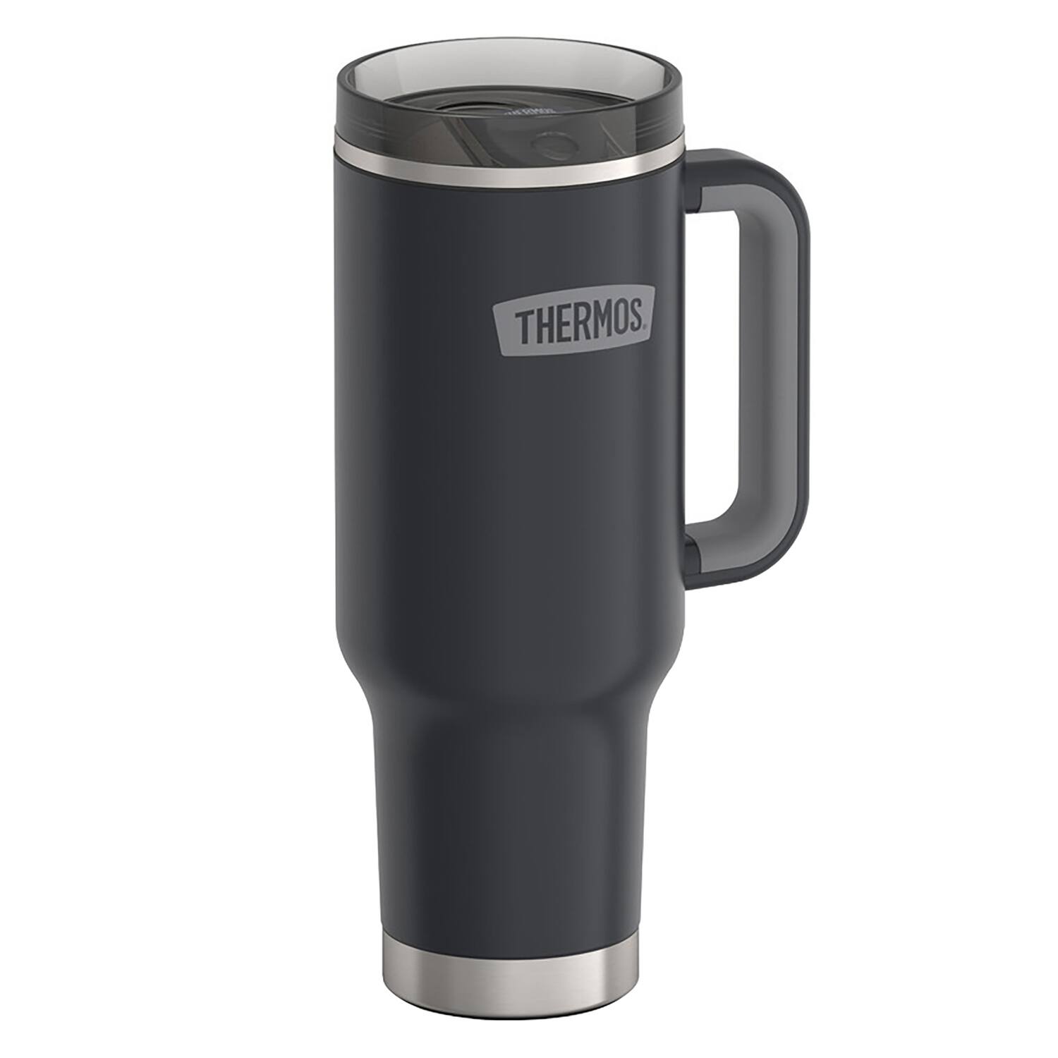 Alt View 7. Thermos - Thermos 40 oz Stainless Steel Cup Holder Mug w/ Straw - Granite - Granite.
