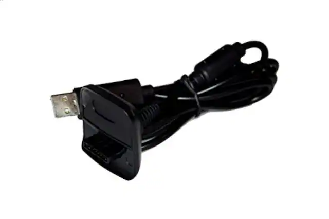 Front. Mars Devices - Xbox 360 Controller Play And Charge Cable Replacement Black By Mars Devices - Black.