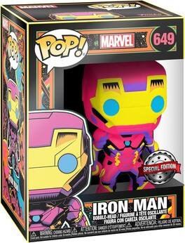 Funko - 48846 Pop! Marvel Black Light Iron Man Collectable Toy, Multicolour